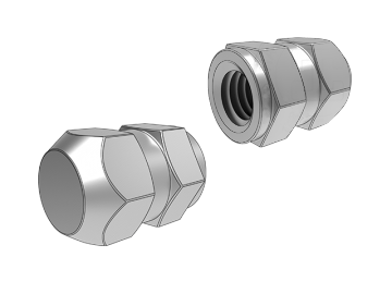 DIN16903 Type R Ingebedde zeskantmoer