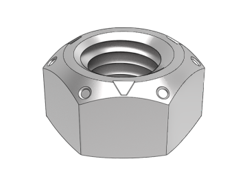 GB6184-B zespunts type 1 volledig metalen zeskantborgmoer (pers driepunts type)