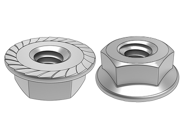 ASME B18.16.4.1 Zeskantflensmoer (met antislipvertanding)