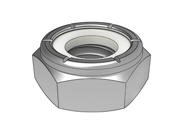 ASME B18.16.6.4 NTE type witte niet-metalen inzet zeshoekige dunne moer