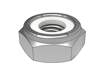 ASME B18.16.6.8 NTM type witte niet-metalen inzet zeshoekige borgmoer