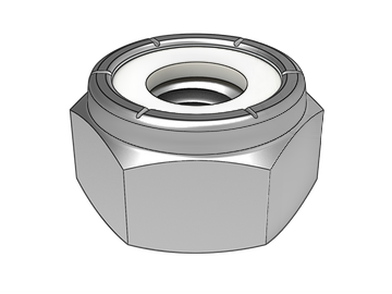 ASME B18.16.6.7NM witte niet-metalen inzet zeskant borgmoer