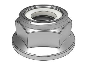 ASME B18.16.6.9 Baini borgmoeren met niet-metalen inzetstuk met zeskantige flens